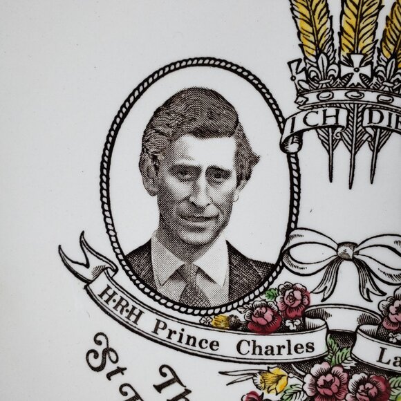 HRH Prince Charles Lady Diana Spencer British Royal Wedding Commemorative Plate - Picture 3 of 8